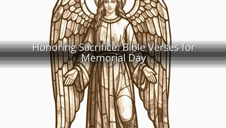 Honoring Sacrifice: Bible Verses for Memorial Day