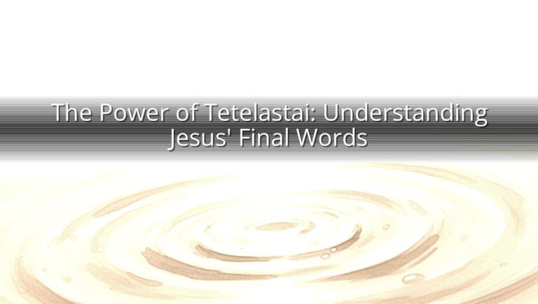 The Power of Tetelastai: Understanding Jesus' Final Words