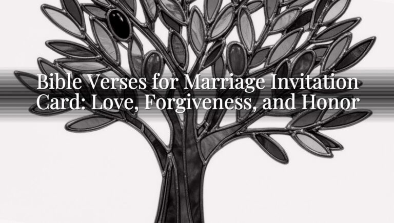Bible Verses for Marriage Invitation Card: Love, Forgiveness, and Honor