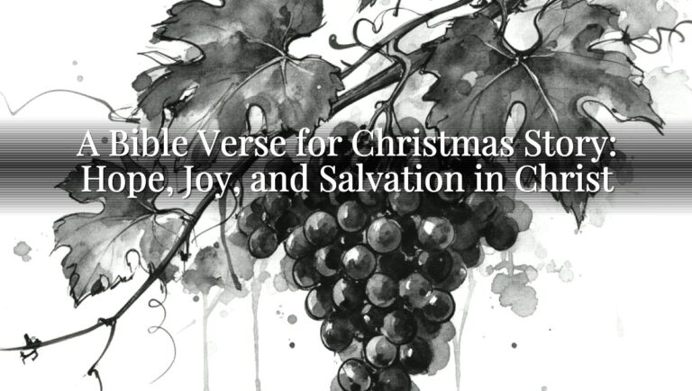 A Bible Verse for Christmas Story: Hope, Joy, and Salvation in Christ