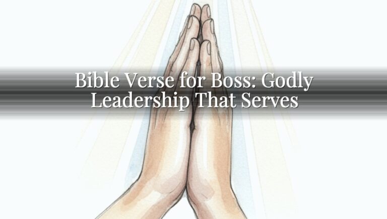 Bible Verse for Boss: Godly Leadership That Serves