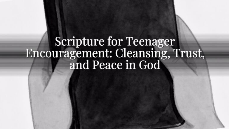 Scripture for Teenager Encouragement: Cleansing, Trust, and Peace in God