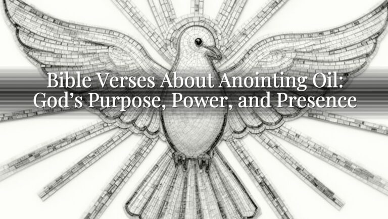 Bible Verses About Anointing Oil: God’s Purpose, Power, and Presence