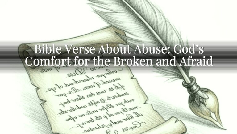 Bible Verse About Abuse: God’s Comfort for the Broken and Afraid