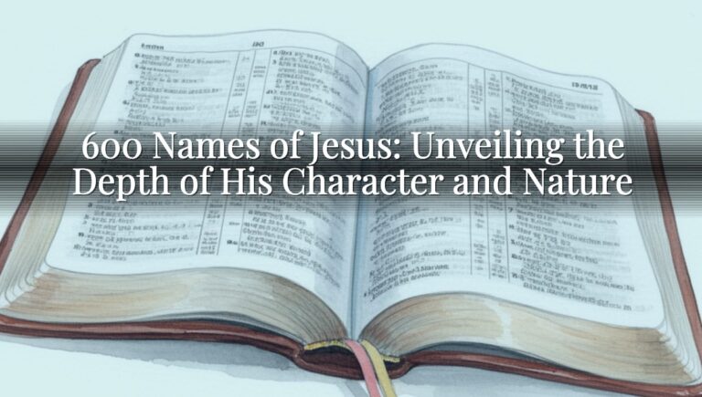 600 Names of Jesus: Unveiling the Depth of His Character and Nature