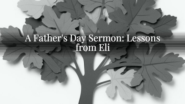 A Father's Day Sermon: Lessons from Eli