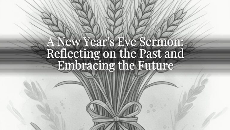 A New Year's Eve Sermon: Reflecting on the Past and Embracing the Future