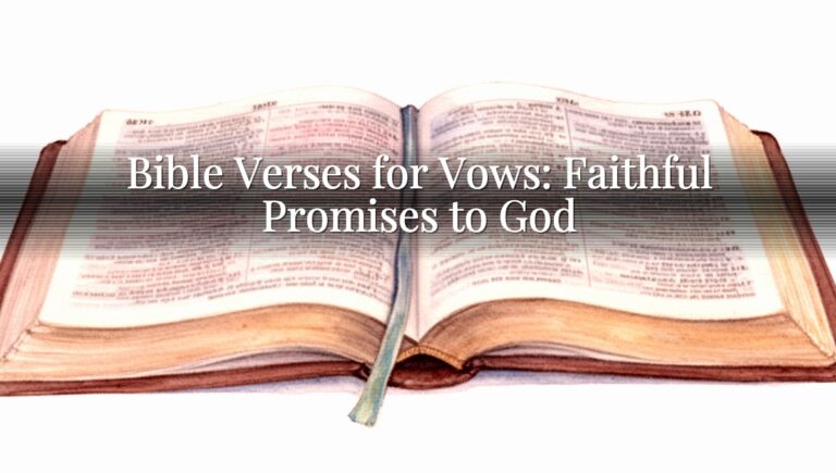 Bible Verses for Vows: Faithful Promises to God