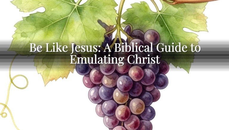 Be Like Jesus: A Biblical Guide to Emulating Christ