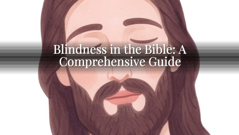 Blindness in the Bible: A Comprehensive Guide