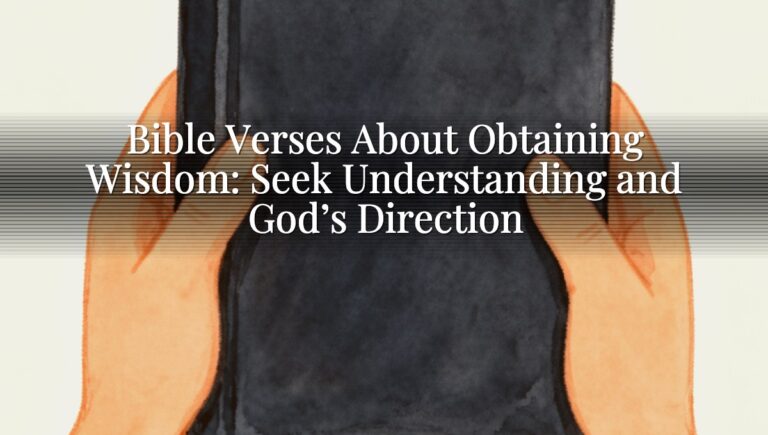 Bible Verses About Obtaining Wisdom: Seek Understanding and God’s Direction