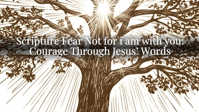 Scripture Fear Not for i am with you: Courage Through Jesus’ Words