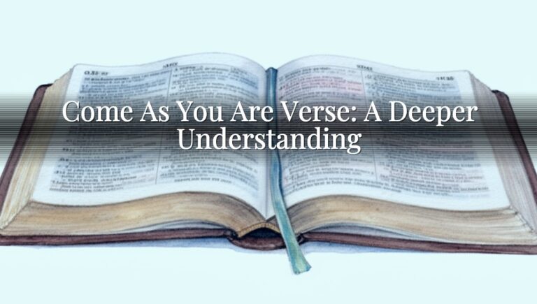 Come As You Are Verse: A Deeper Understanding