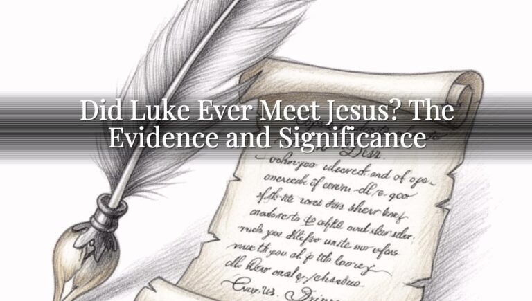 Did Luke Ever Meet Jesus? The Evidence and Significance