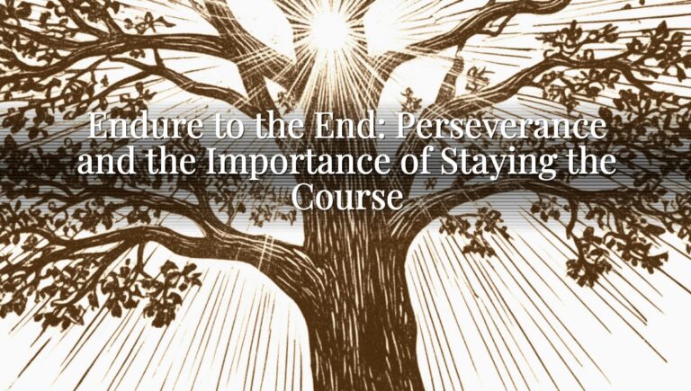 Endure to the End: Perseverance and the Importance of Staying the Course