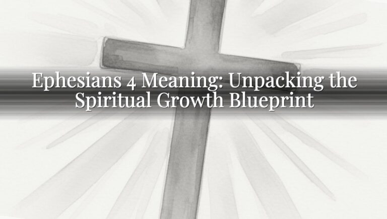 Ephesians 4 Meaning: Unpacking the Spiritual Growth Blueprint