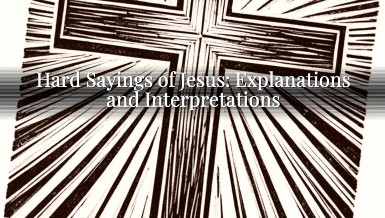 Hard Sayings of Jesus: Explanations and Interpretations