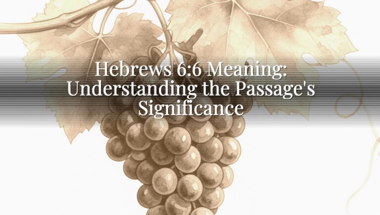 Hebrews 6:6 Meaning: Understanding the Passage's Significance