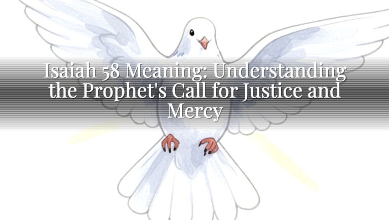 Isaiah 58 Meaning: Understanding the Prophet's Call for Justice and Mercy