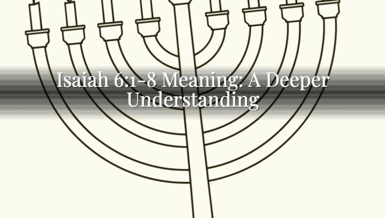 Isaiah 6:1-8 Meaning: A Deeper Understanding
