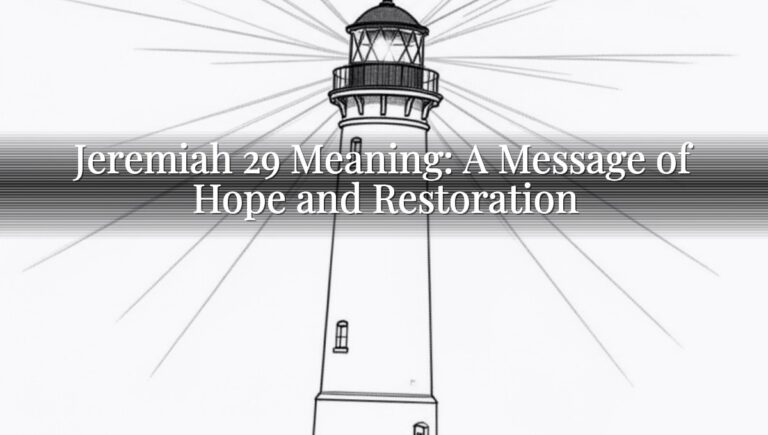 Jeremiah 29 Meaning: A Message of Hope and Restoration