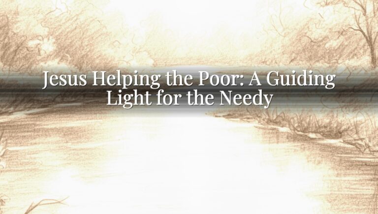 Jesus Helping the Poor: A Guiding Light for the Needy