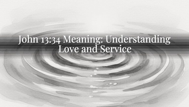 John 13:34 Meaning: Understanding Love and Service
