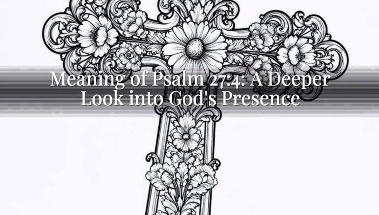 Meaning of Psalm 27:4: A Deeper Look into God's Presence