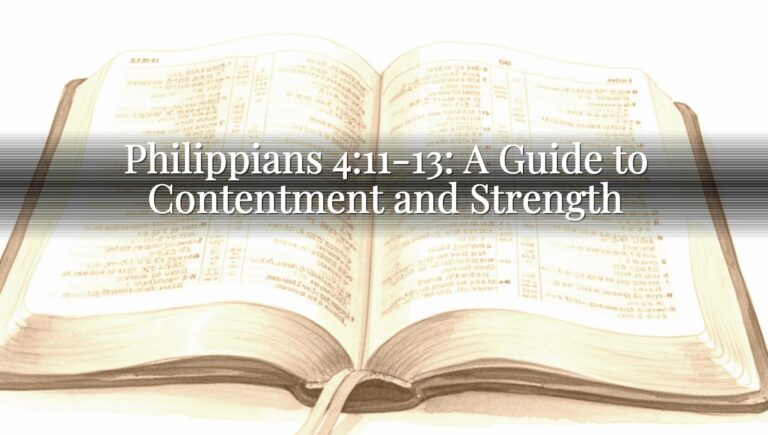 Philippians 4:11-13: A Guide to Contentment and Strength