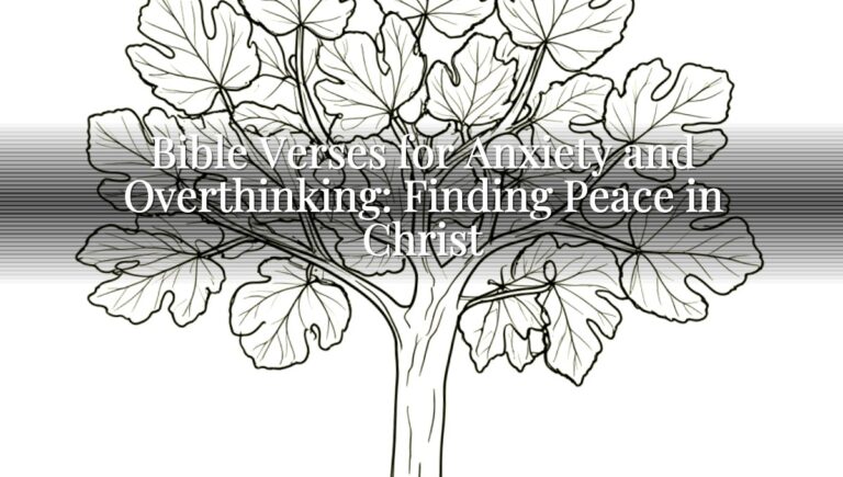 Bible Verses for Anxiety and Overthinking: Finding Peace in Christ