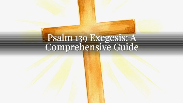 Psalm 139 Exegesis: A Comprehensive Guide
