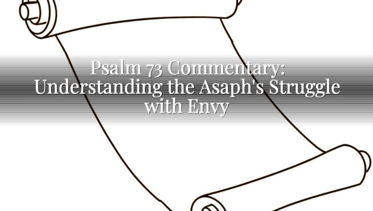 Psalm 73 Commentary: Understanding the Asaph's Struggle with Envy