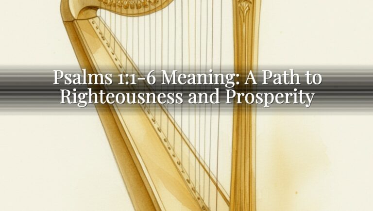 Psalms 1:1-6 Meaning: A Path to Righteousness and Prosperity