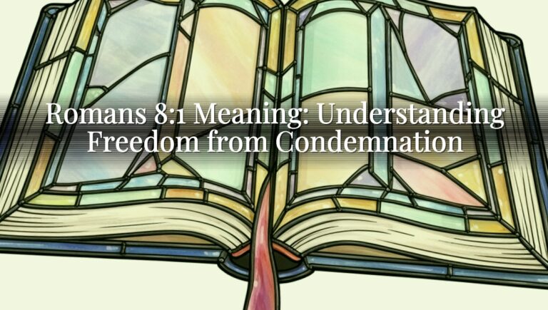 Romans 8:1 Meaning: Understanding Freedom from Condemnation