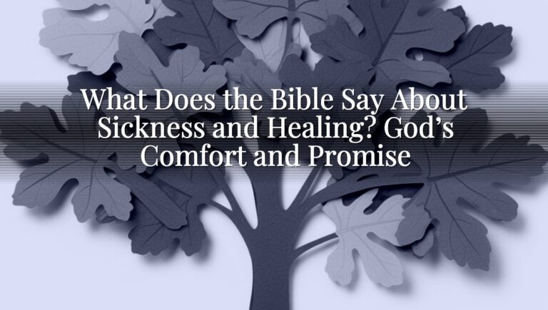 What Does the Bible Say About Sickness and Healing? God’s Comfort and Promise