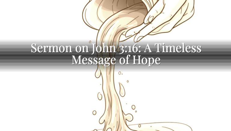 Sermon on John 3:16: A Timeless Message of Hope