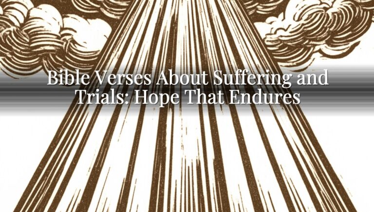 Bible Verses About Suffering and Trials: Hope That Endures