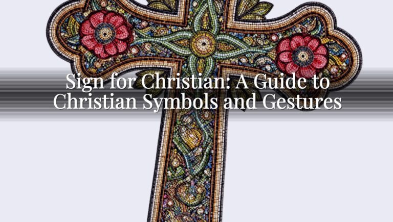 Sign for Christian: A Guide to Christian Symbols and Gestures