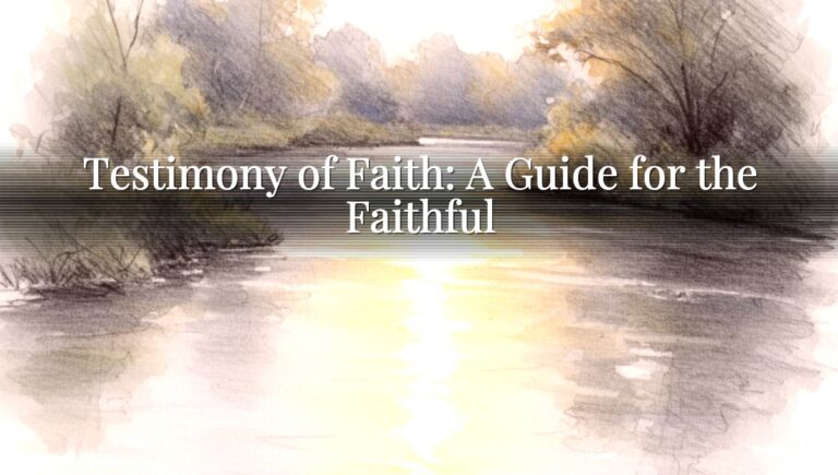 Testimony of Faith: A Guide for the Faithful