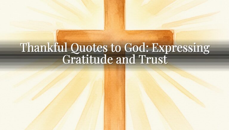 Thankful Quotes to God: Expressing Gratitude and Trust