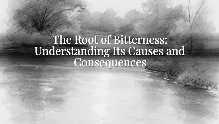 The Root of Bitterness: Understanding Its Causes and Consequences