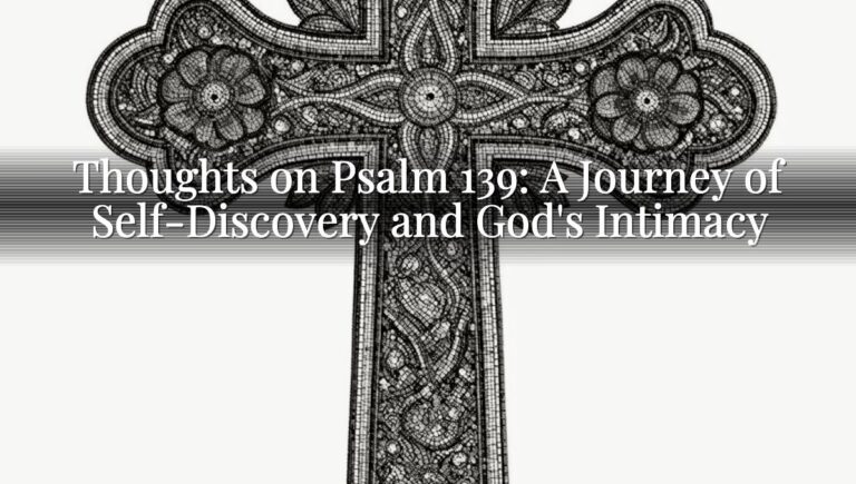 Thoughts on Psalm 139: A Journey of Self-Discovery and God's Intimacy