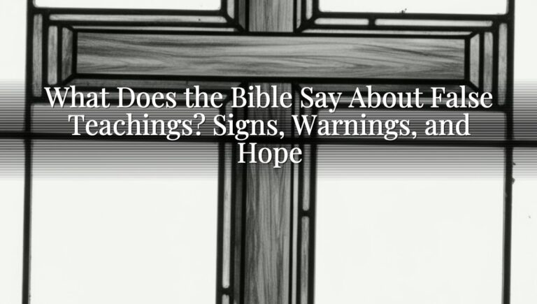 What Does the Bible Say About False Teachings? Signs, Warnings, and Hope