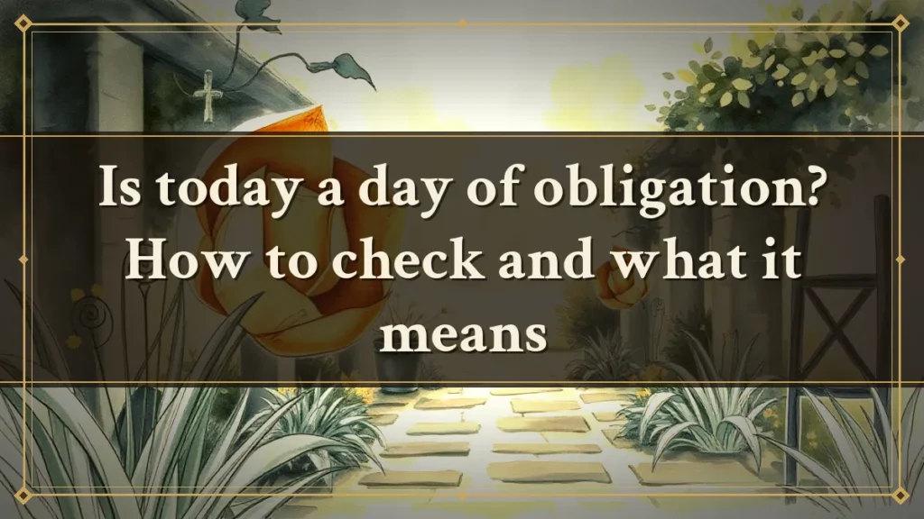 Is today a day of obligation? How to check and what it means