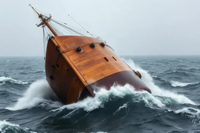 Picture a ship being tossed like a toy in the middle of the Atlantic,