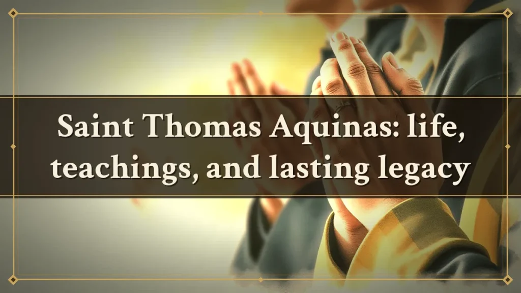 Saint Thomas Aquinas: life, teachings, and lasting legacy