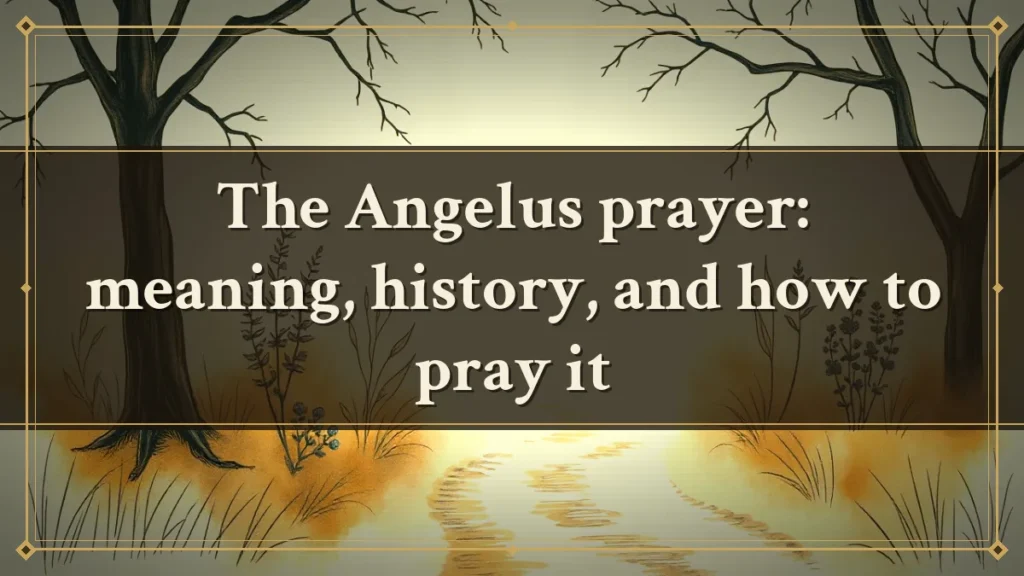The Angelus prayer: meaning, history, and how to pray it