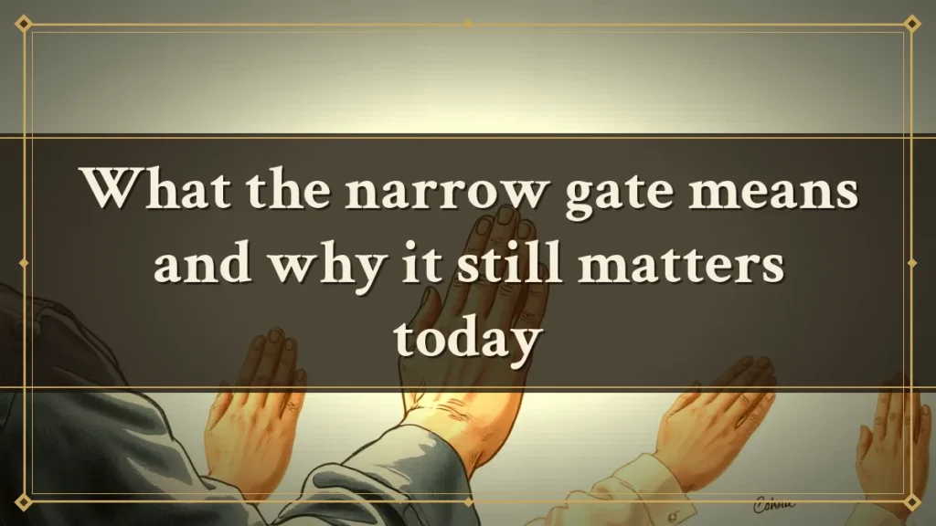 What the narrow gate means and why it still matters today
