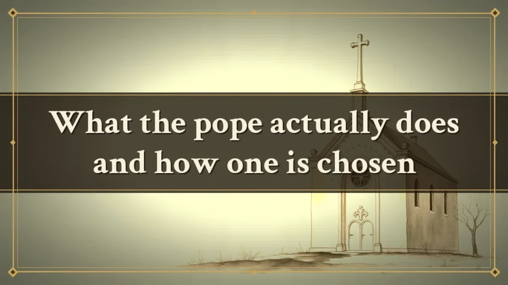 What the pope actually does and how one is chosen