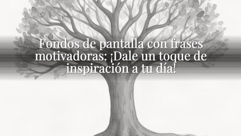 Fondos de pantalla con frases motivadoras: ¡Dale un toque de inspiración a tu día!